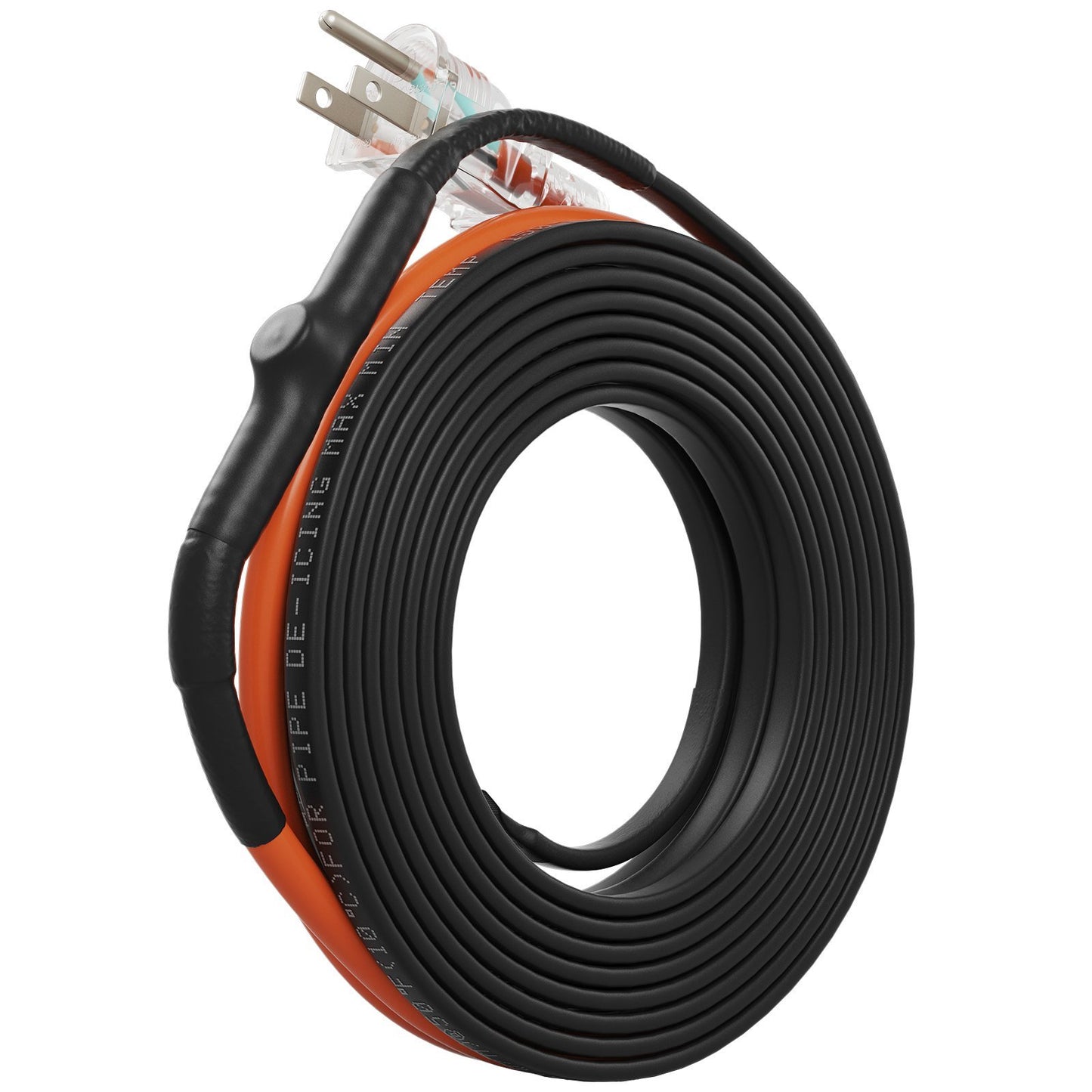 VEVOR Self-Regulating Pipe Heating Cable, 24-feet 5W/ft Heat Tape for Pipes Freeze Protection, Protects PVC Hose, Metal and Plastic Pipe from Freezing, 120V