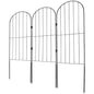 VEVOR Garden Fence, No Dig Fence 24in(H) x11ft(L) Animal Barrier Fence, Underground Decorative Garden Fencing with 2 Inch Spike Spacing, Metal Dog Fence for The Yard and Outdoor Patio, 10 Pack